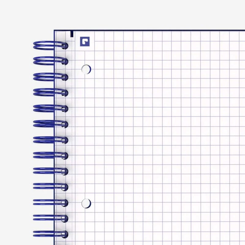 Hamelin 1 Subject, Graph Paper, Hard Cover Spiral Bound Grid Notebook, 4 Square Per Inch 150 Pages ELECTRIC Blue 8.5"x11 - Image 2